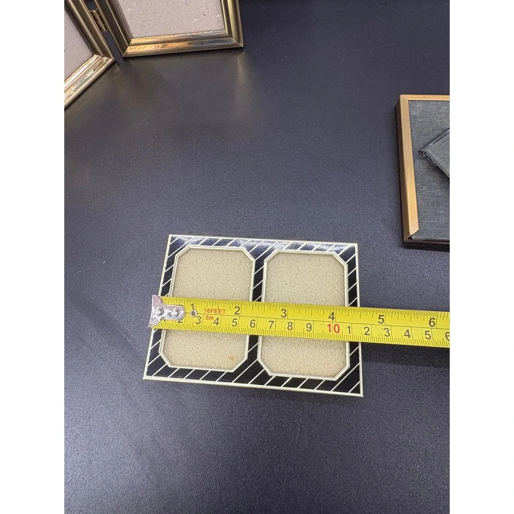 Vintage Gold Picture Frame Lot Michaels 4x5 Double Hinge Tabletop Decor Set 5